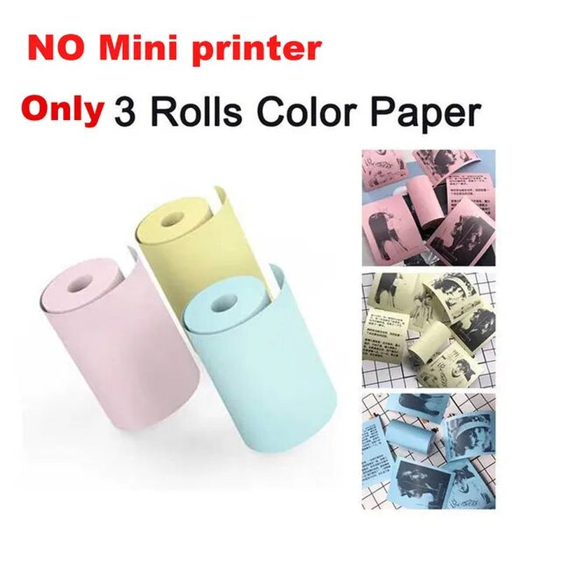 Pocket Printer Wireless BT Thermal Printers with 1 Rolls Printing Paper and 1200Mah Battery, Portable Inkless Printer